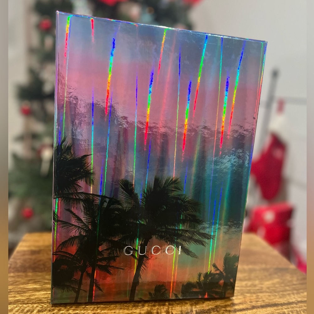 Gucci Collection Gift Box Palm Tree Silver Hard Pink Limited Edition